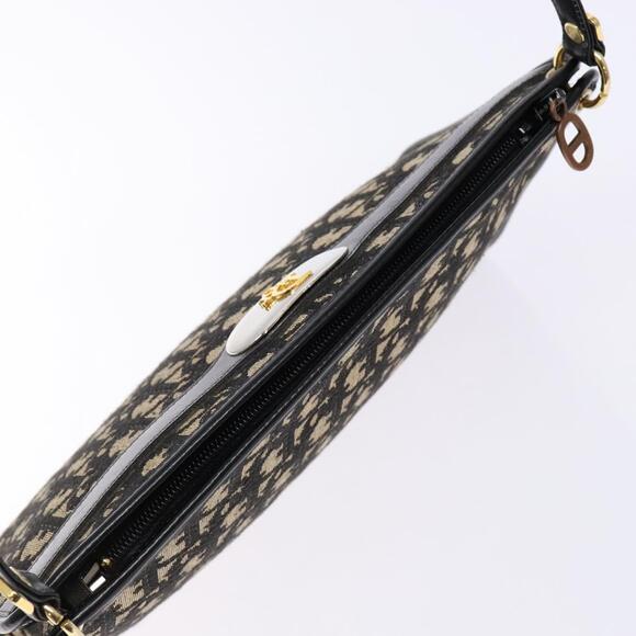 DIOR Trotter Canvas Shoulder Bag Navy Gold - Picture 6 of 12